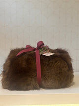 Faux fur clutch bag L