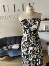 Printed longuette dress
