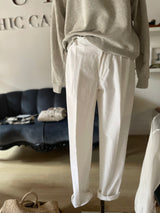 Pantalone in cotone Canvas con pinces