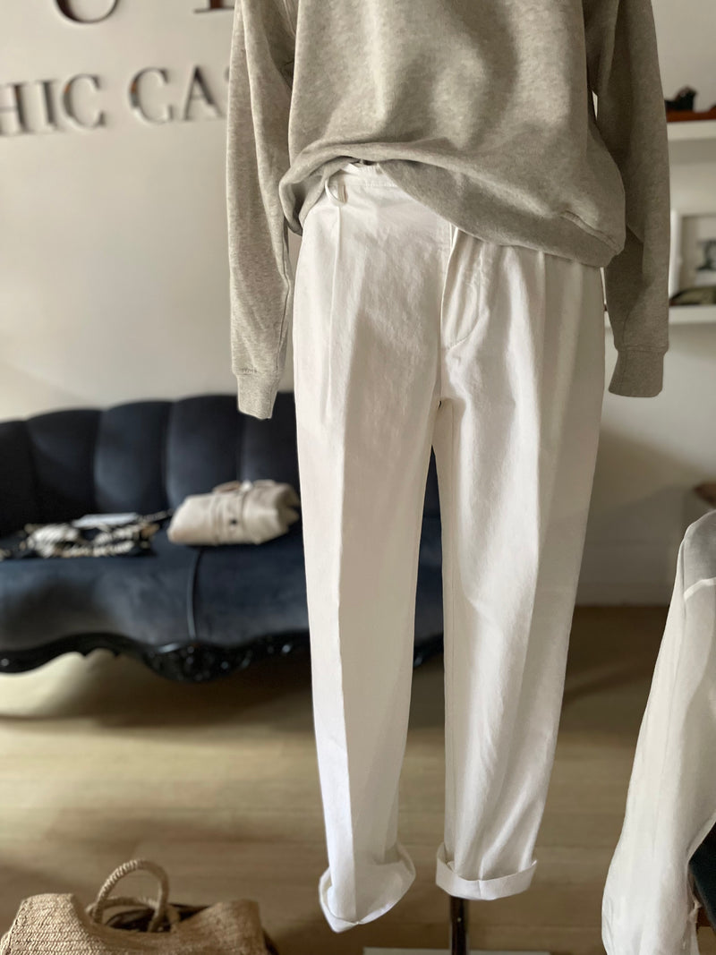 Pantalone in cotone Canvas con pinces