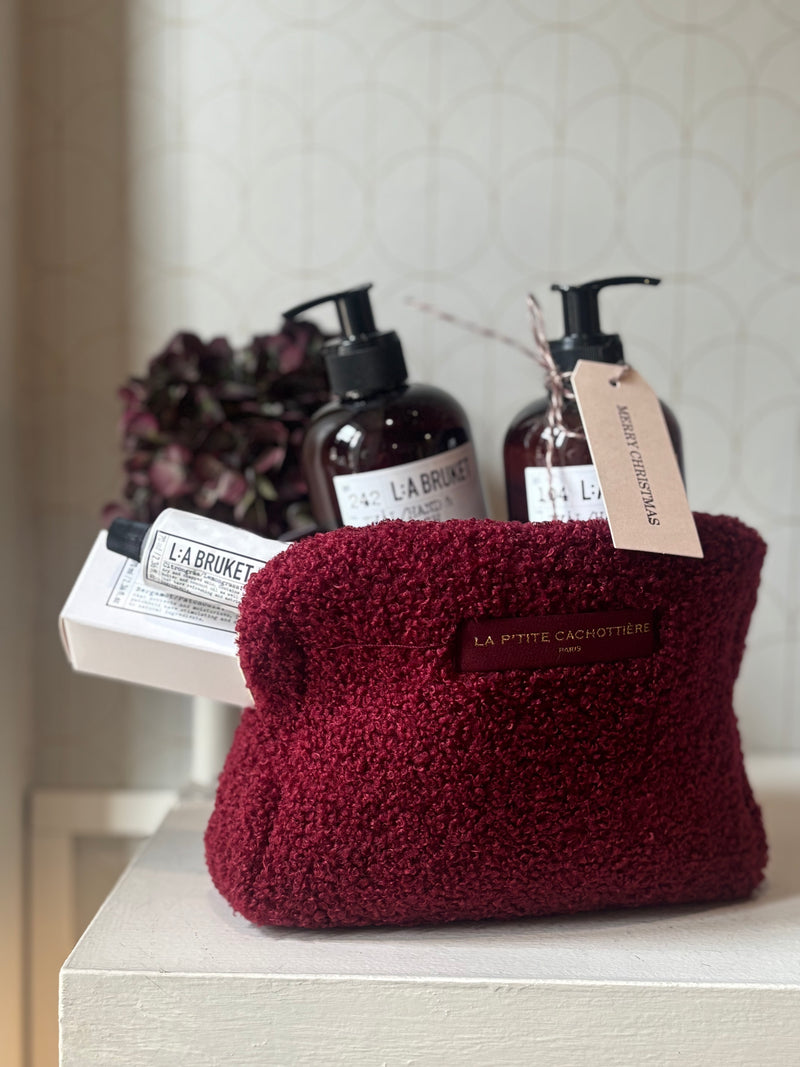 Pochette in teddy Burgundy XL