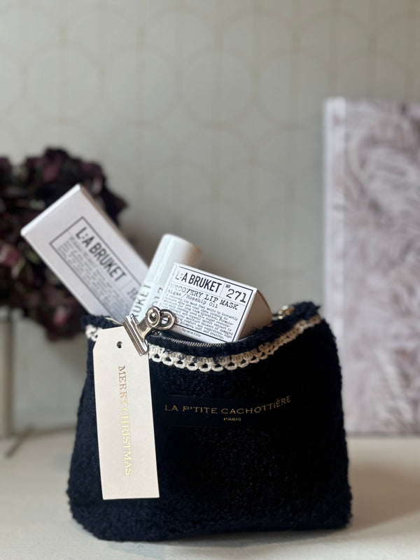 Blue teddy clutch bag S 