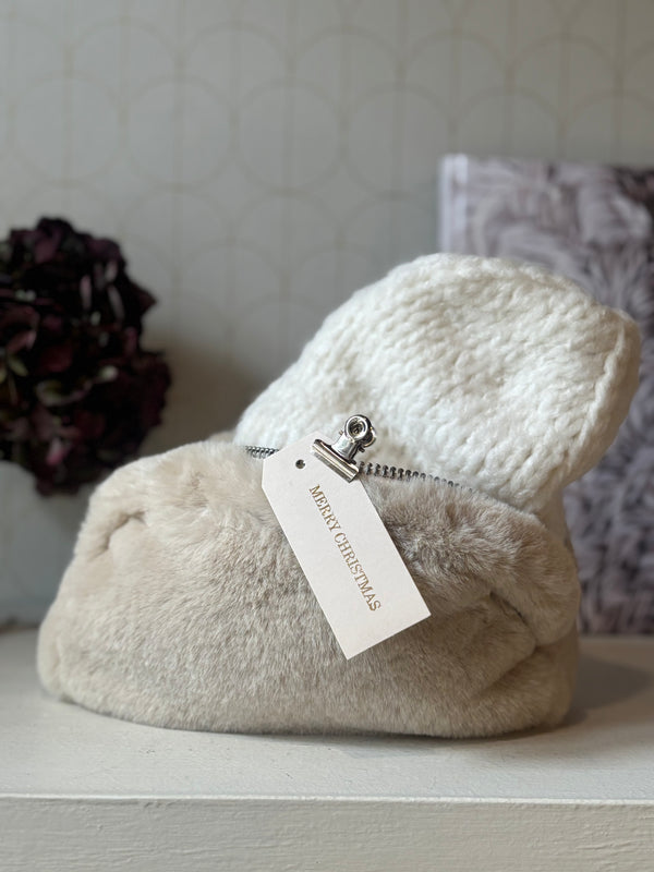 Pochette in pelliccia ecologica S