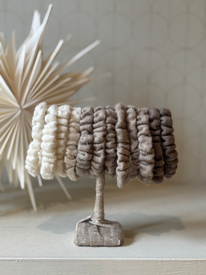 Cashmere scrunchies