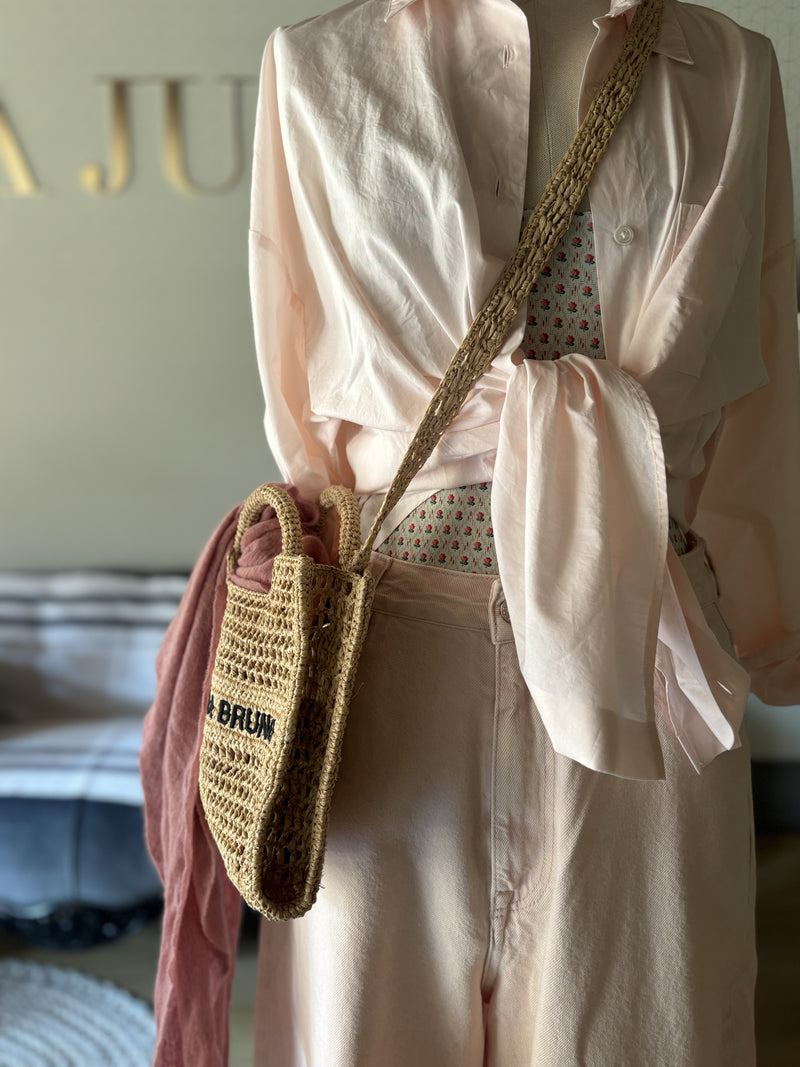 JEANS GAMBA ampia light rose