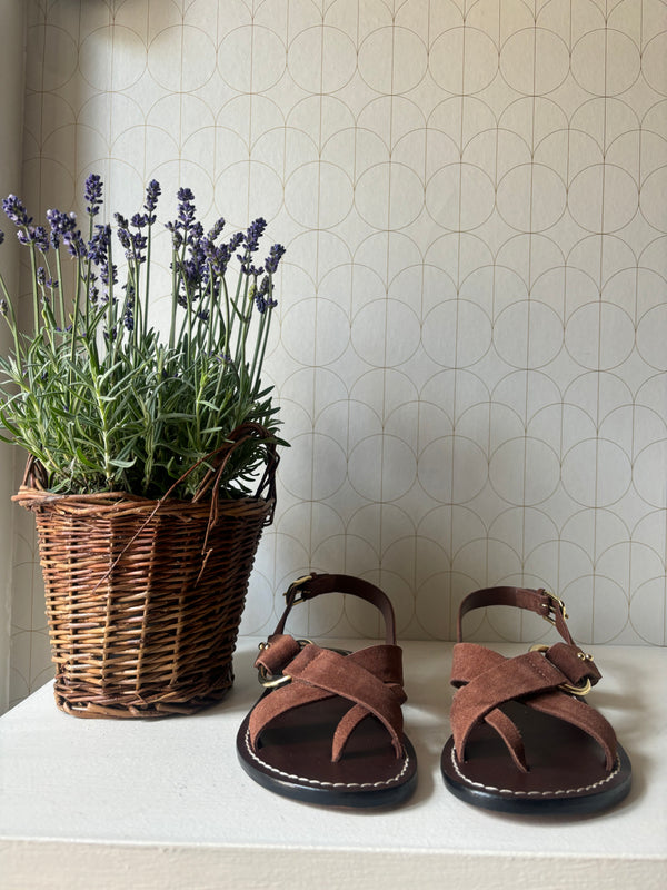 Suede sandal