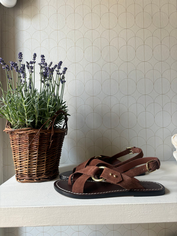 Suede sandal
