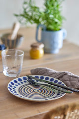 BLUE DECORATED PLATE