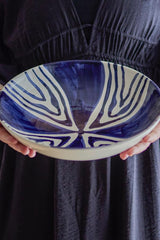 BLUE HAND PAINTED BOWL