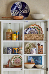 BLUE HAND PAINTED BOWL
