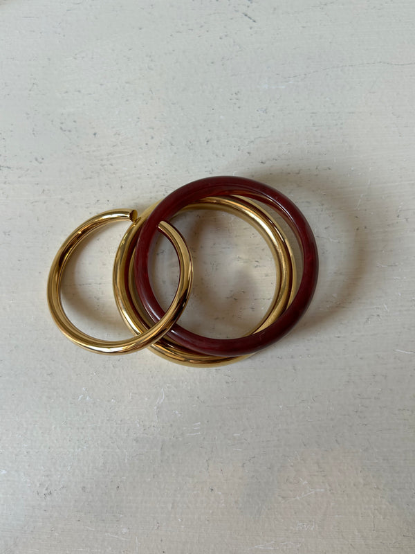 Bracciale resina bordeaux