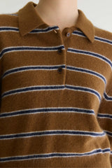 STRIPED POLO SWEATER