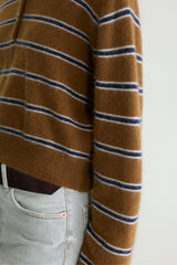 STRIPED POLO SWEATER