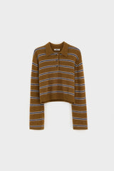 STRIPED POLO SWEATER