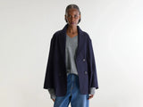 BLAZER double-breasted RELAXED NAVY