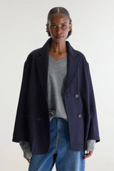BLAZER double-breasted RELAXED NAVY