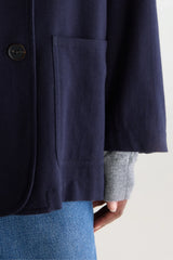 BLAZER double-breasted RELAXED NAVY