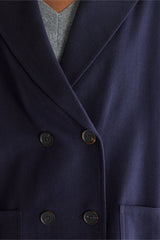 BLAZER double-breasted RELAXED NAVY