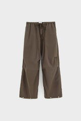 PANTALONI A GAMBA LARGA IN TWILL DI COTONE