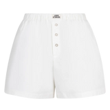 WHITE BOXER SHORTS