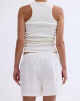 WHITE BOXER SHORTS