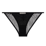 BLACK MID WAIST BRIEF WITH TRANSPARENCY