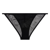 BLACK MID WAIST BRIEF WITH TRANSPARENCY