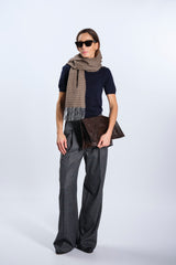 BROWN WOOL SCARF