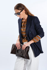 BLAZER DOPPIOPETTO IN LANA E CASHMERE NAVY