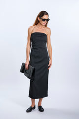 ABITO BUSTIER NERO STAMPA