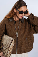 BROWN BOMBER JACKET
