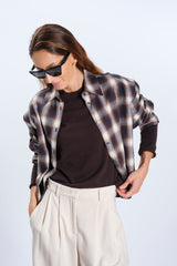 CAMICIA A SCACCHI IN COTONE