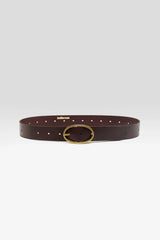 CHOCOLATE LEATHER BELT