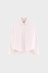 CAMICIA RIGHE OVERSIZE ROSA