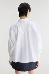 WHITE SMOKING STYLE SHIRT