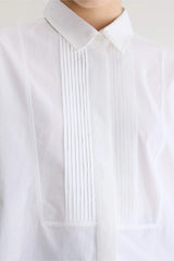 WHITE SMOKING STYLE SHIRT