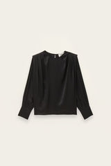 BLACK SATIN TOP