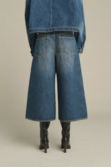 BERMUDA oversize IN WASHED DENIM
