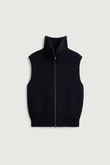 CARDIGAN SENZA MANICHE IN LANA
