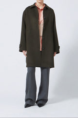 CAPPOTTO CORTO IN LANA MILITARY GREEN