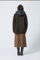 BOMBER IN LANA MILITARY GREEN