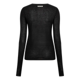 TOP SEMI TRASPARENTE NERO