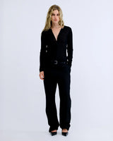 TOP SEMI TRASPARENTE NERO