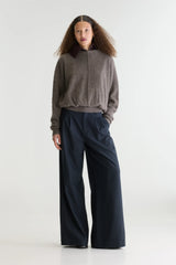 PANTALONE MICRO CHECK NAVY