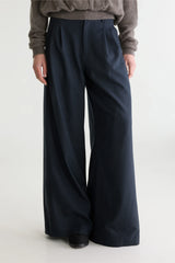 PANTALONE MICRO CHECK NAVY