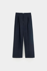 PANTALONE MICRO CHECK NAVY