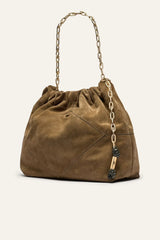 BORSA IN SUEDE KAKI
