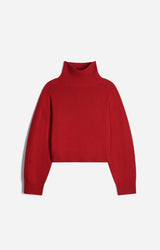 RED WOOL TURTLENECK SWEATER