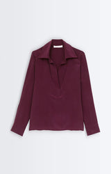 PLUM SILK SHIRT