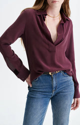 PLUM SILK SHIRT